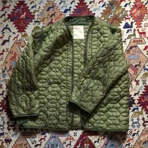 Vintage quilted army coat